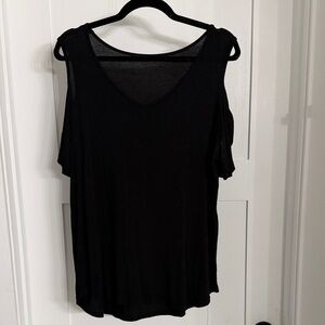 Amazon Black Cold Shoulder Blouse